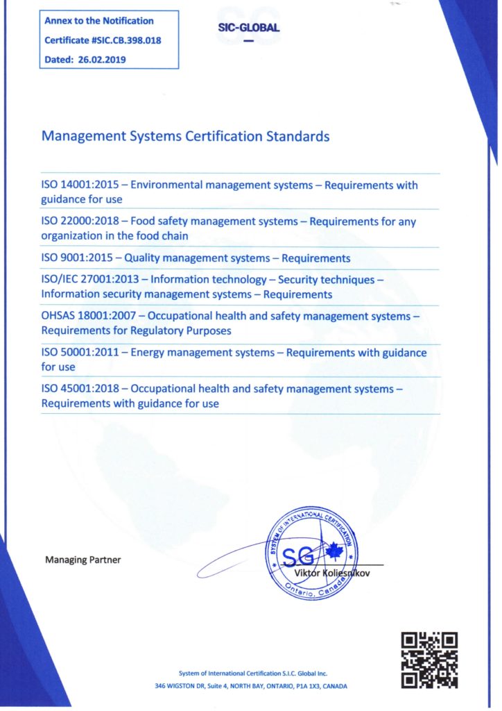 SIC NOTIFICATION
